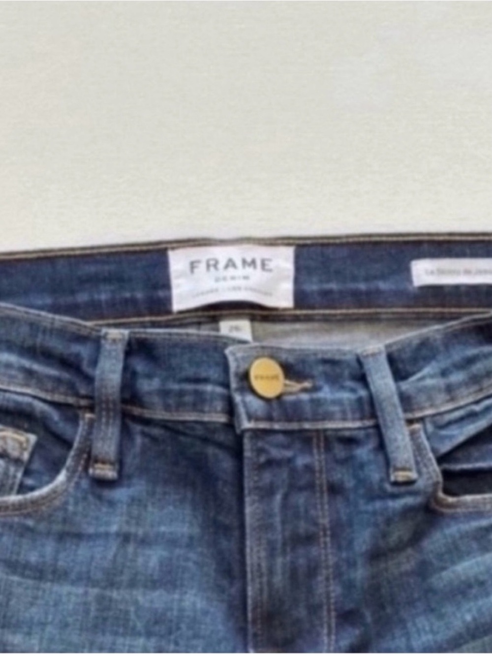 Frame Denim Le Skinny de Jean in Meyer wash with cascade hem - Picture 5 of 8